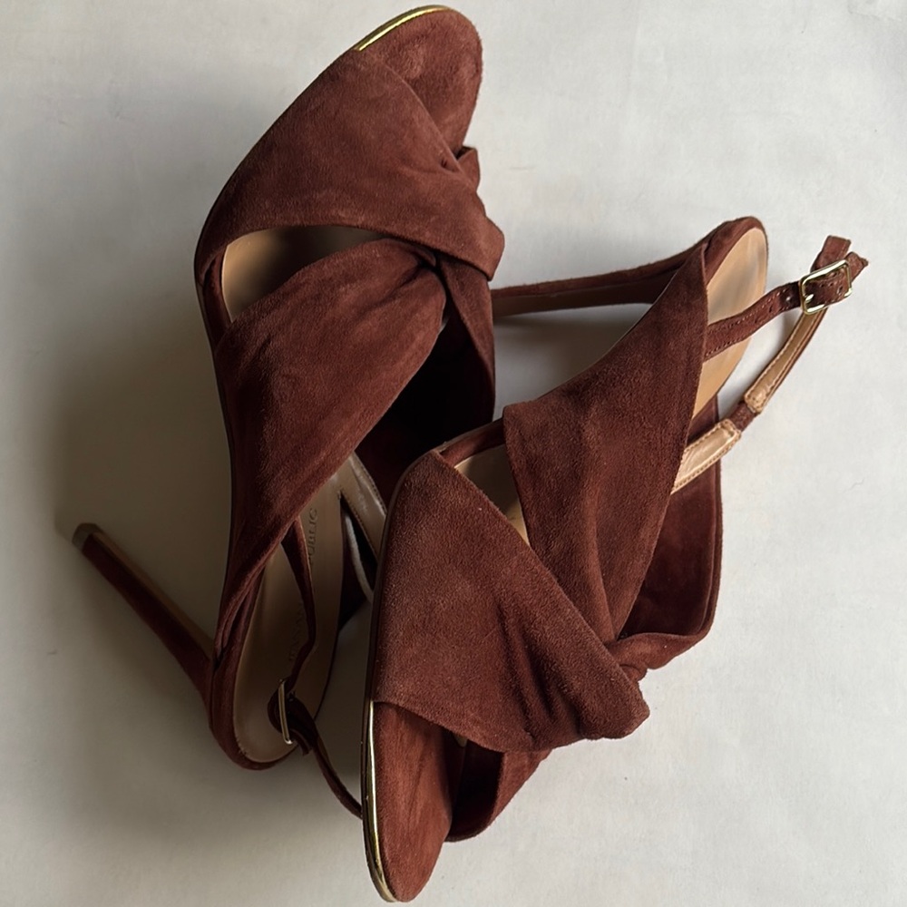 Banana Republic Sandals Jessa Brown Heels size 8.5 - Picture 4 of 10